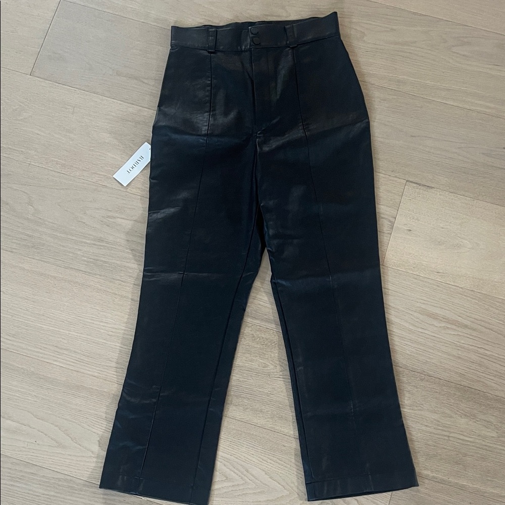 Bardot Black Faux Leather Trousers